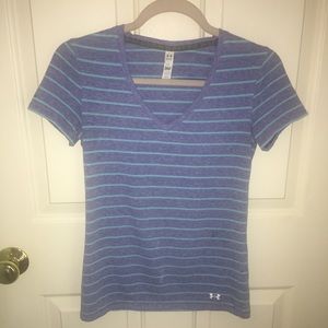 Under Armour Striped V Neck Tee